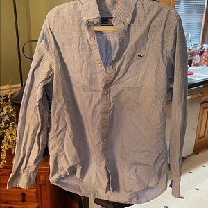 Vineyard Vines Men's Light Blue Checkered Shirt